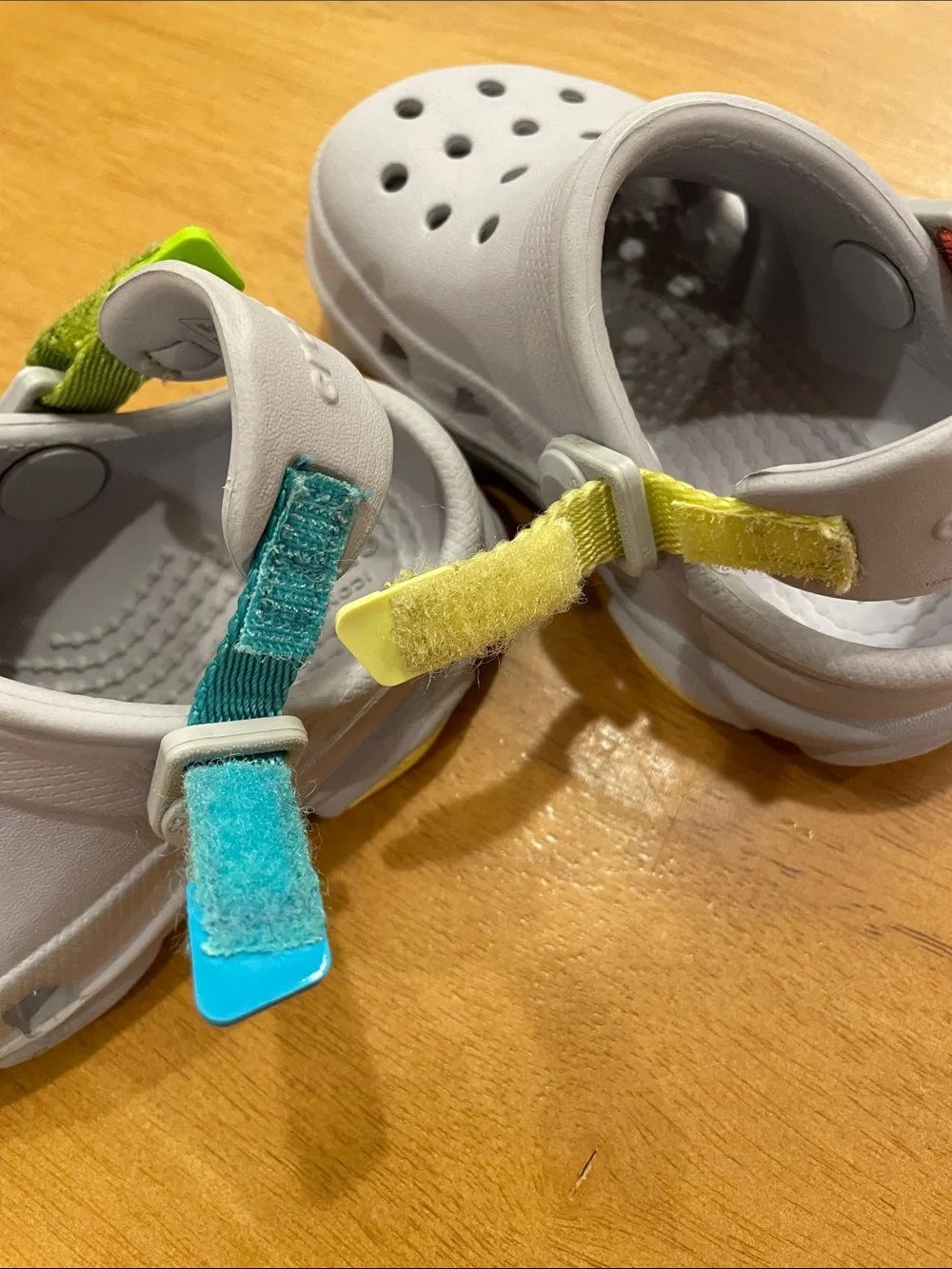 CROCS All Terrain Clogs C5 Grey Toddler Baby Shoes Adjustable Heel Straps